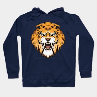 Orange vintage blokker lion Hoodie